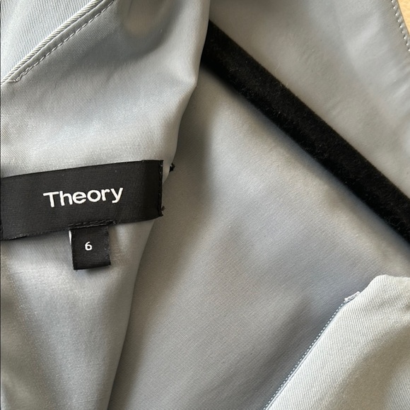 Theory Ice Blue Sleeveless Sheath Mini Dress - Picture 2 of 9